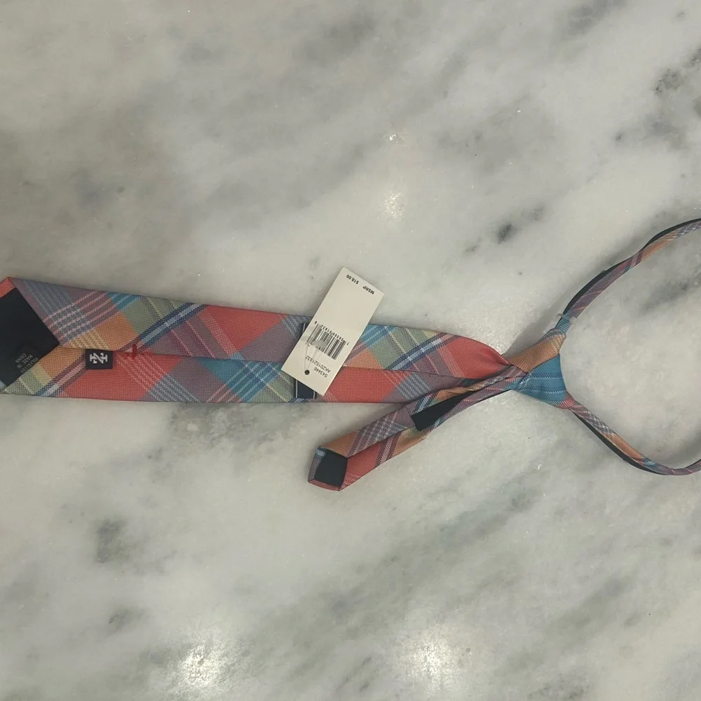 Multicolor Plaid Boy’s Adjustable Tie IZOD